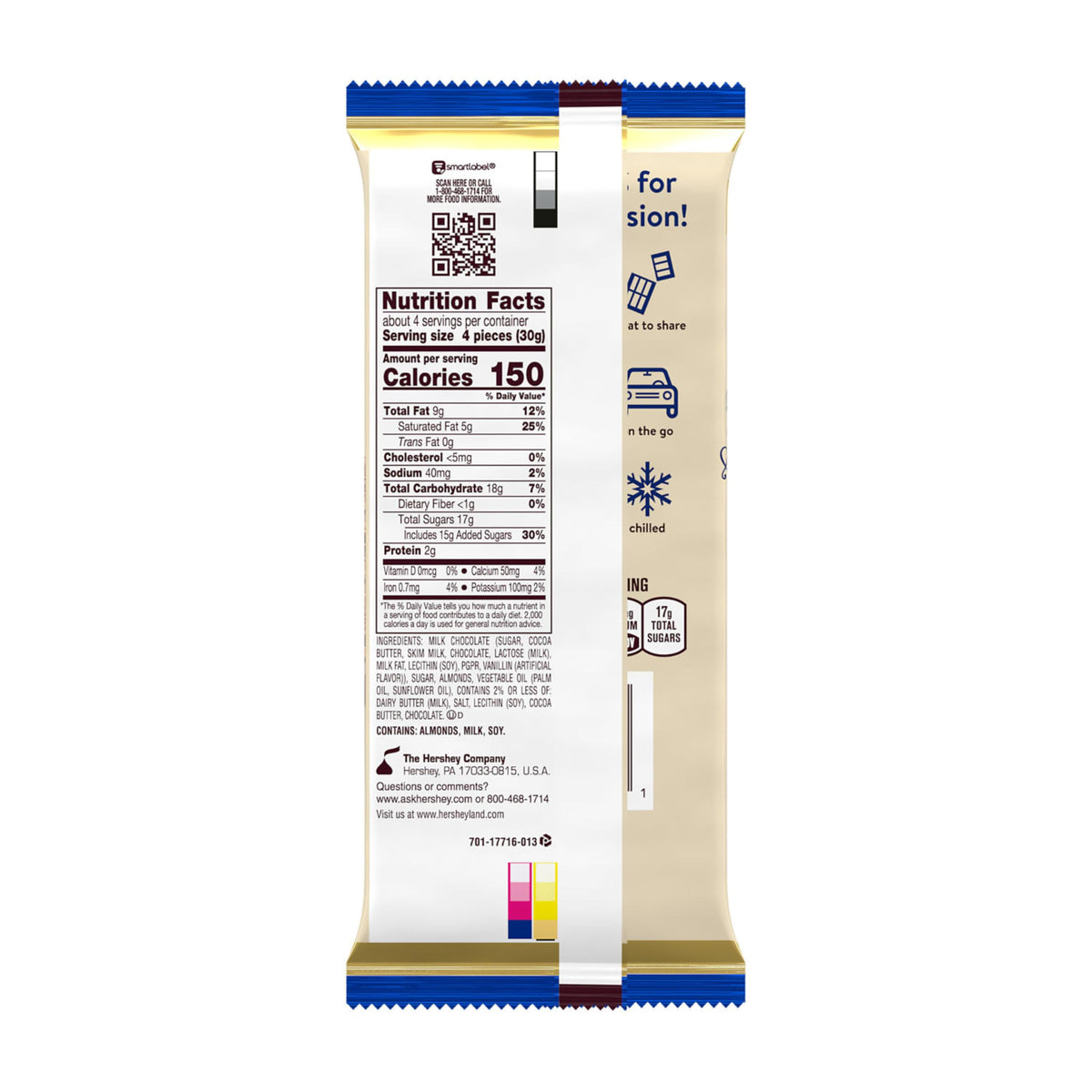 Chocolate Almond Toffee Candy Bars 4.25 oz 12 ct C8316