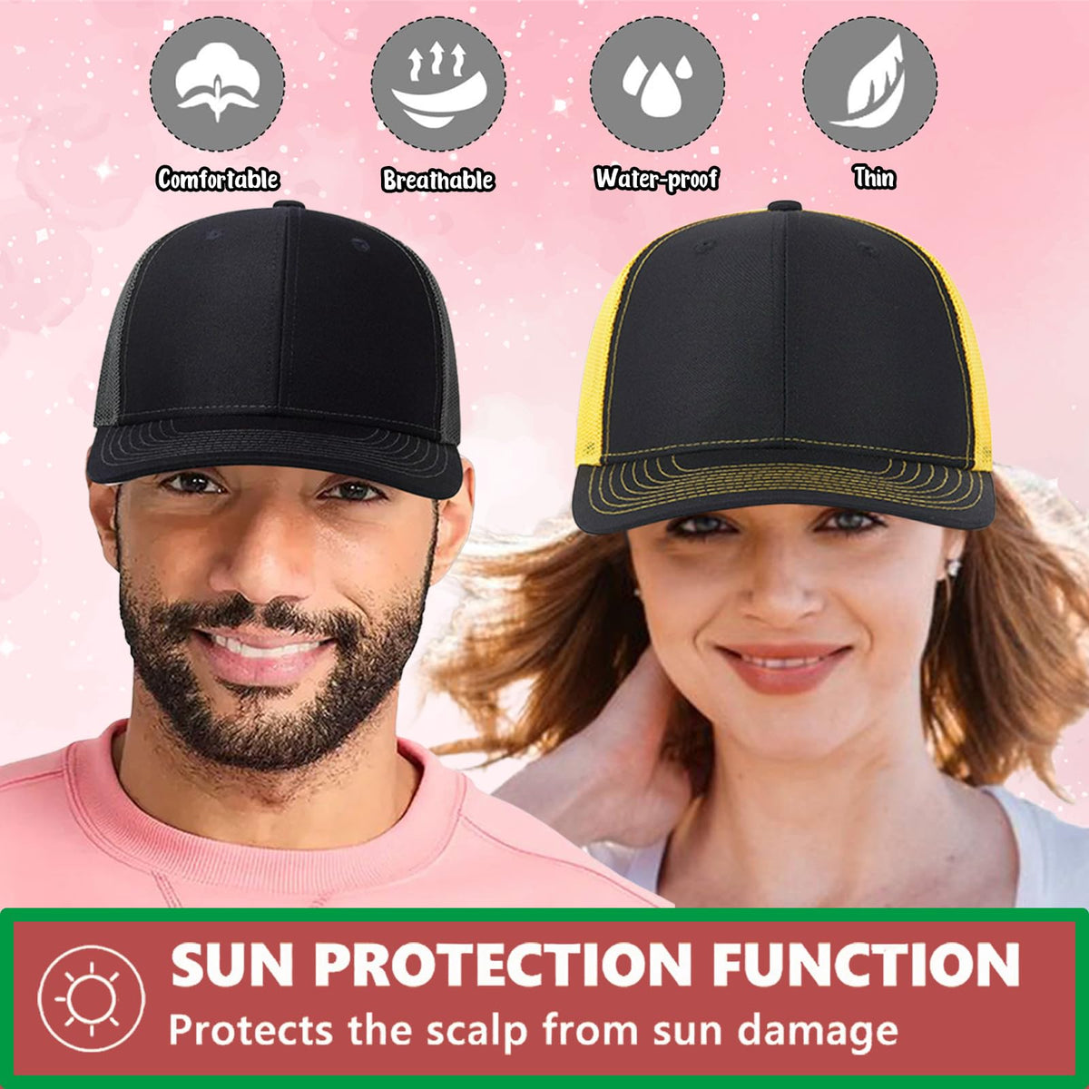 Custom Trucker Hat with Text Photo Logo S976