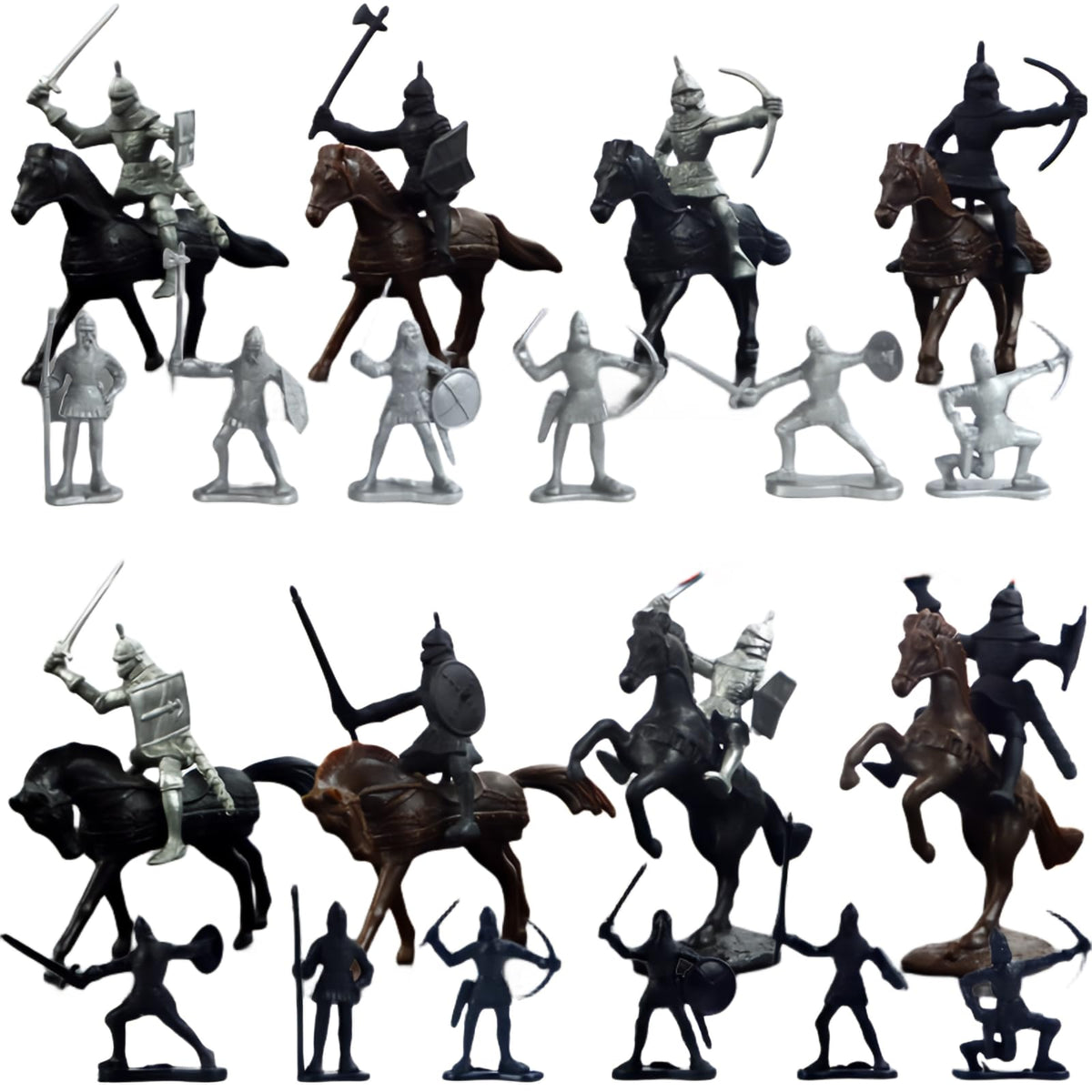 Medieval Knights Toy Soldier Cavalry Horses Set N997710