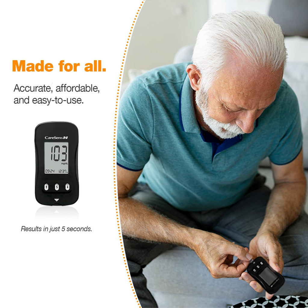 Blood Glucose Monitor Kit with 100 Test Strips, 100 Lancets, Lancing Device, Control Solution, Travel Case P9071