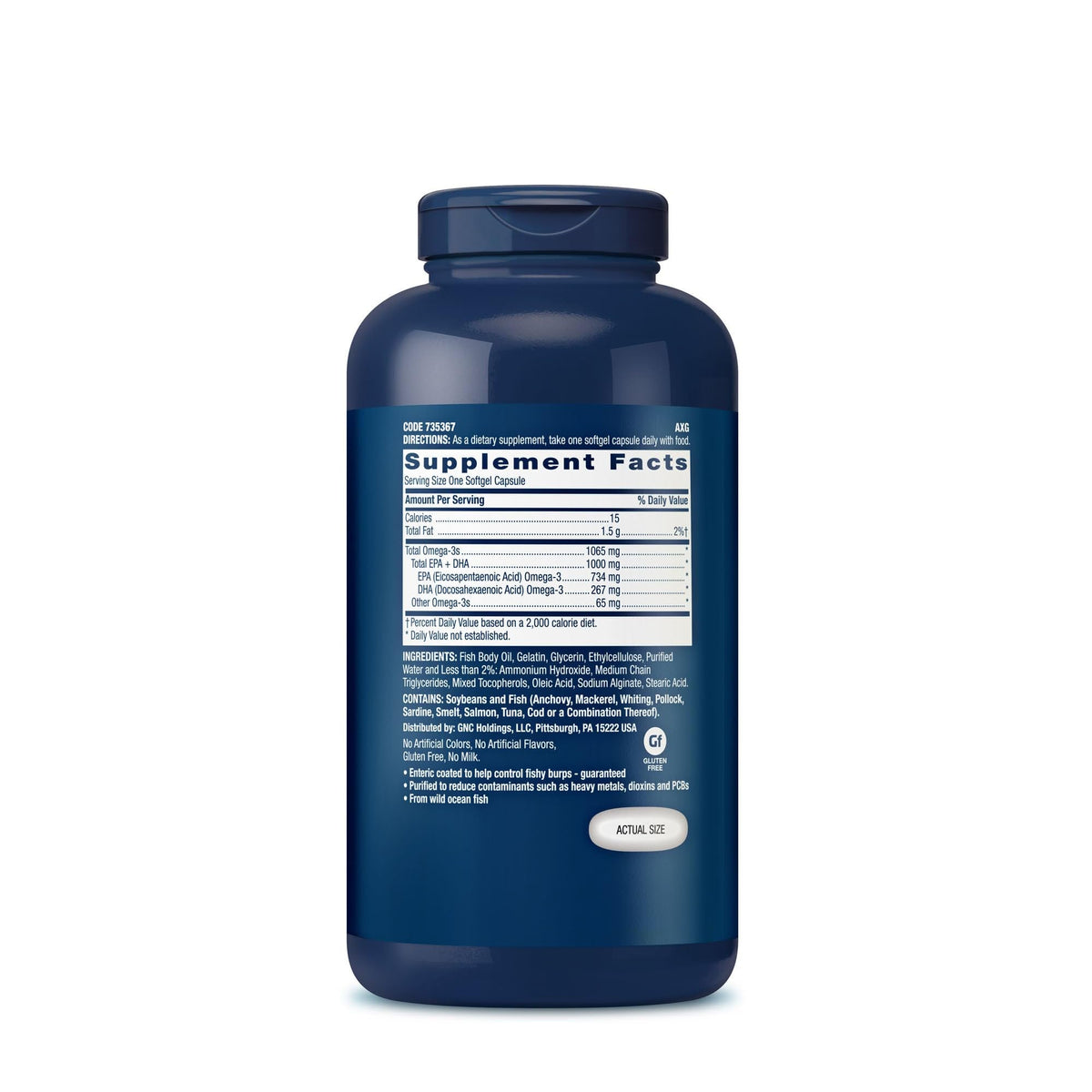Fish Oil 1000mg EPA & DHA 210 Softgels T3325
