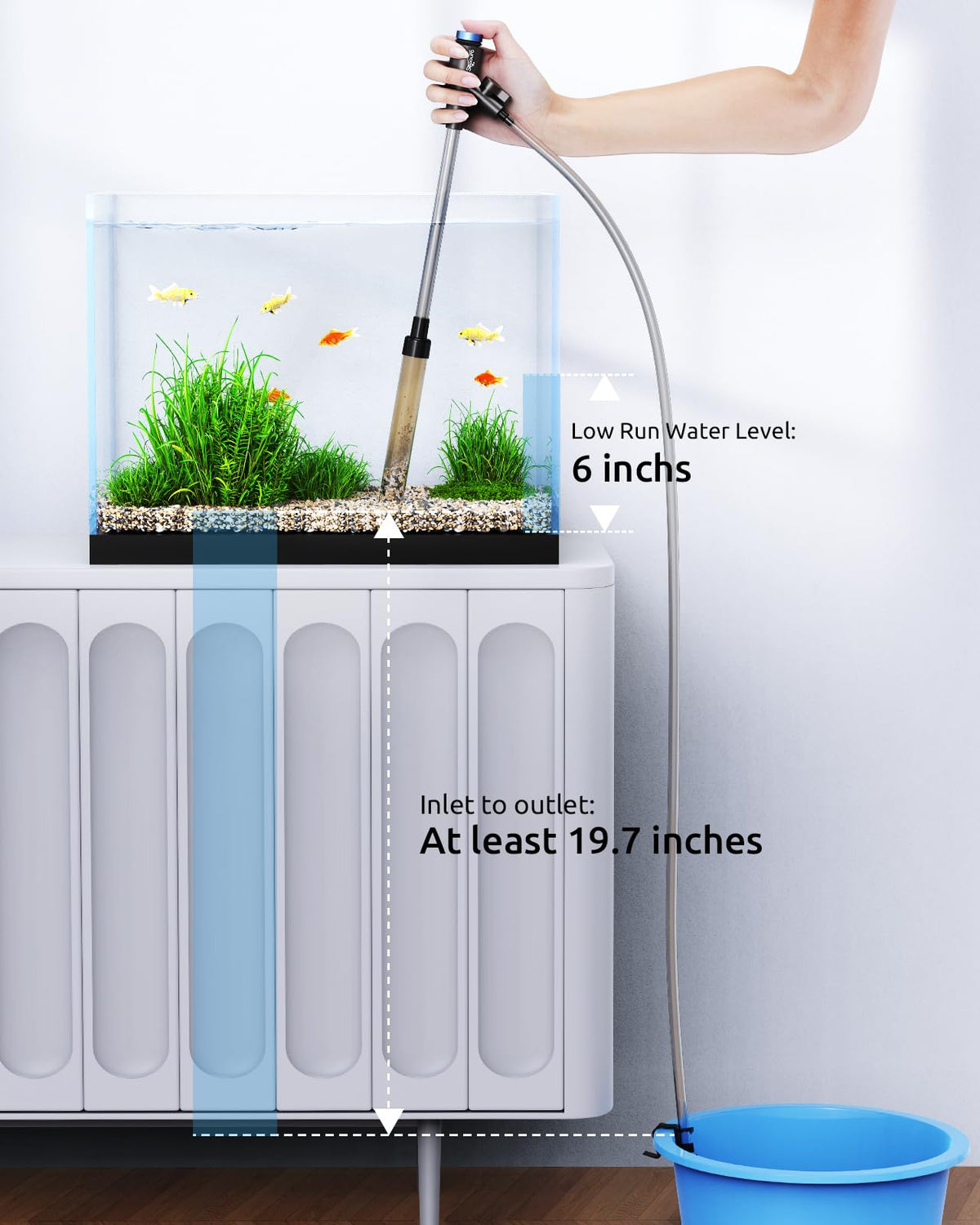 Aquarium Gravel Siphon Vacuum up to 50 Gal D702052
