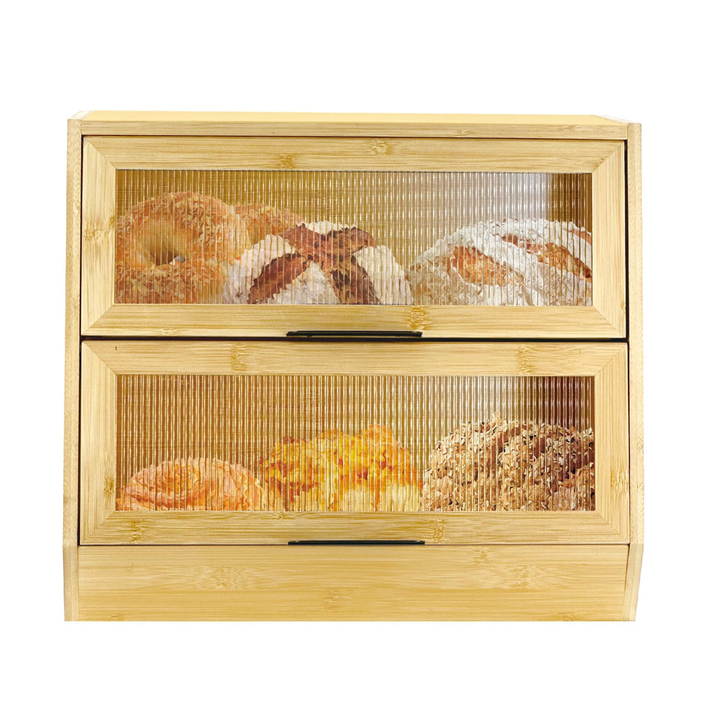 Wooden Bread Box with Window C30477