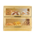 Wooden Bread Box with Window C30477