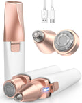 2 in 1 Rechargeable Eyebrow Trimmer Facial Hair Remover with LED Light P626365