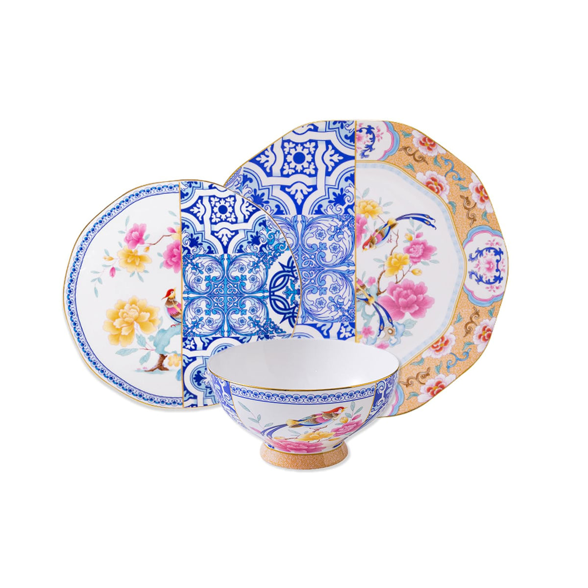 Bone China Dinnerware Set for 4, 12-Piece T36231