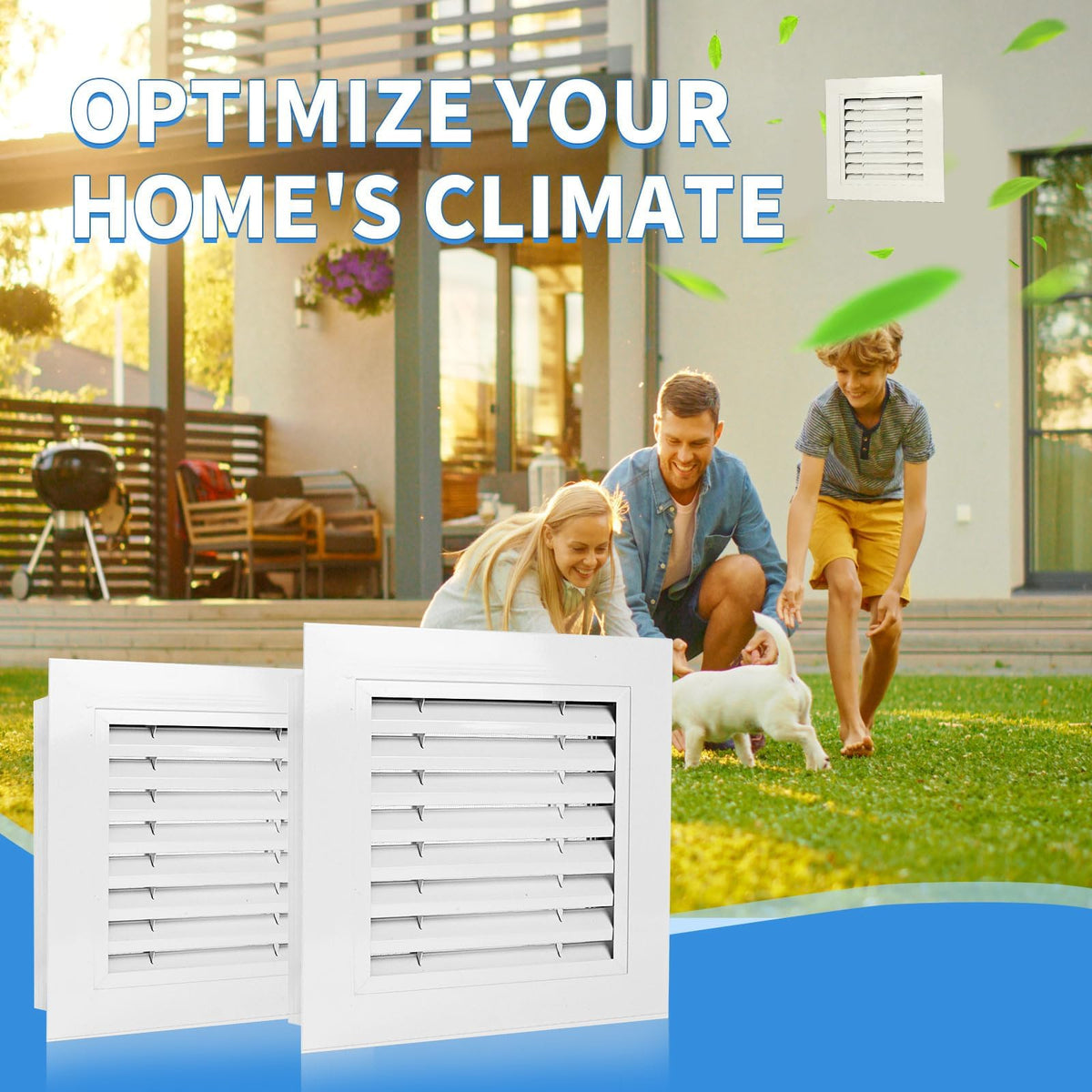 14" x 14" Aluminum Gable Vents with Screen, 2 Pack I27194