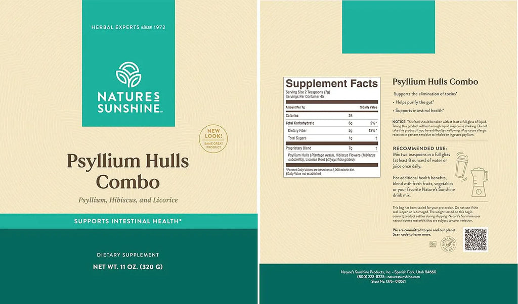Psyllium Hulls Combination 11 Oz V1446