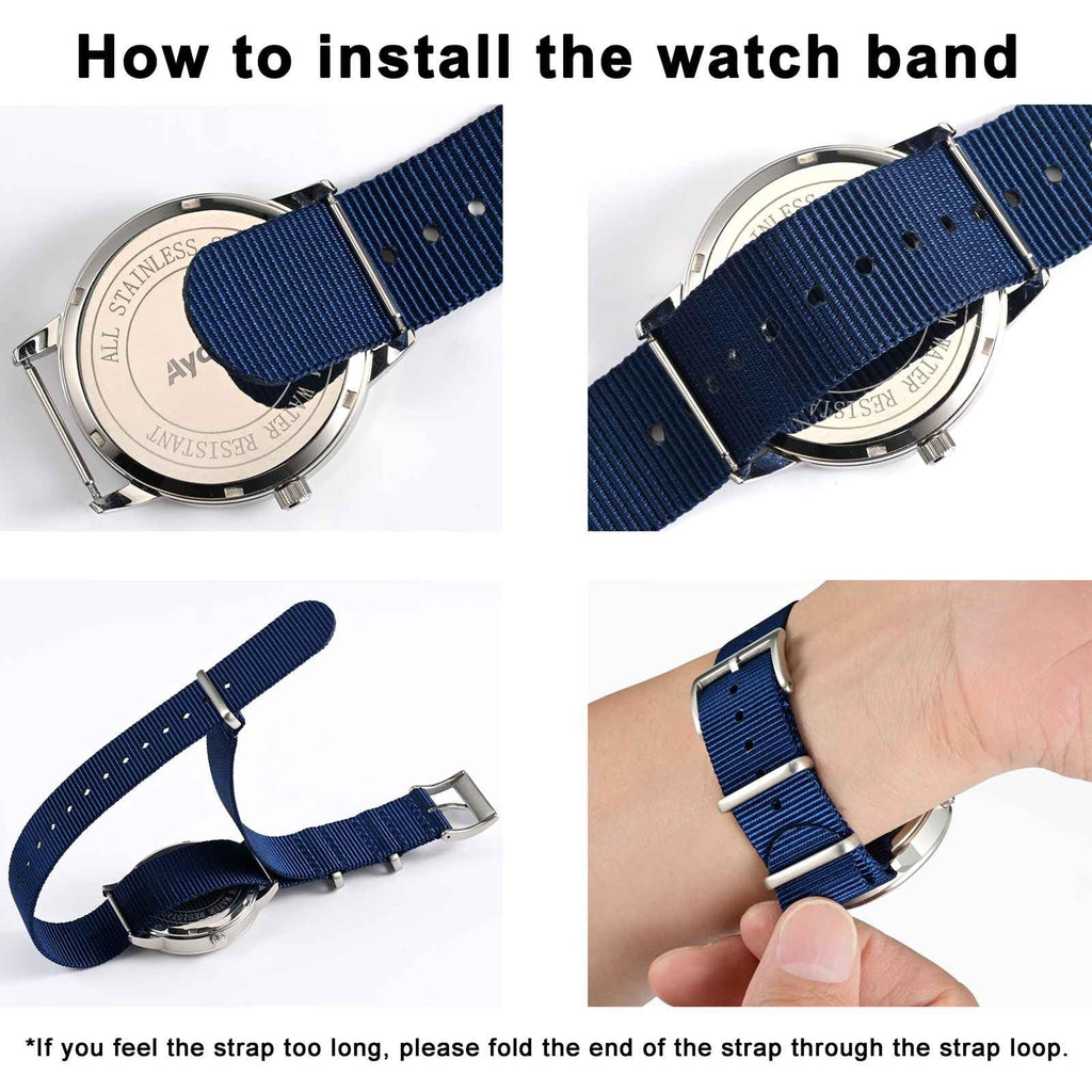 16mm 18mm 20mm 22mm Nylon Watch Bands P80370