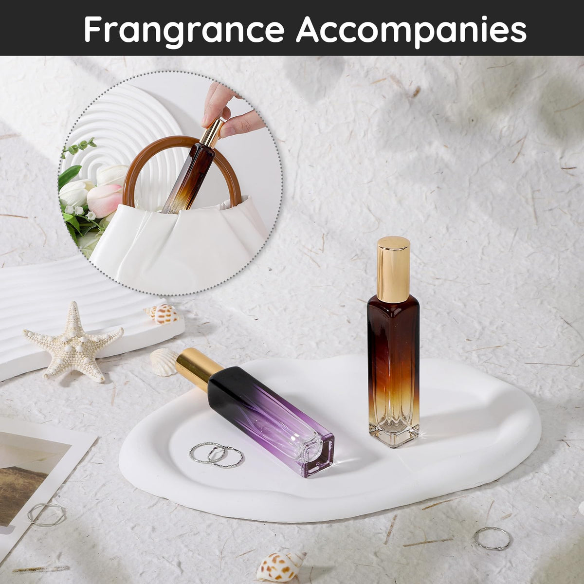 0.5oz 2pcs Empty Glass Perfume Atomizer Spray Bottles X995