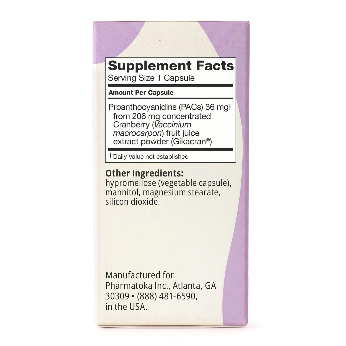 36mg Soluble Bioactive PACs Cranberry Extract 30ct E7247