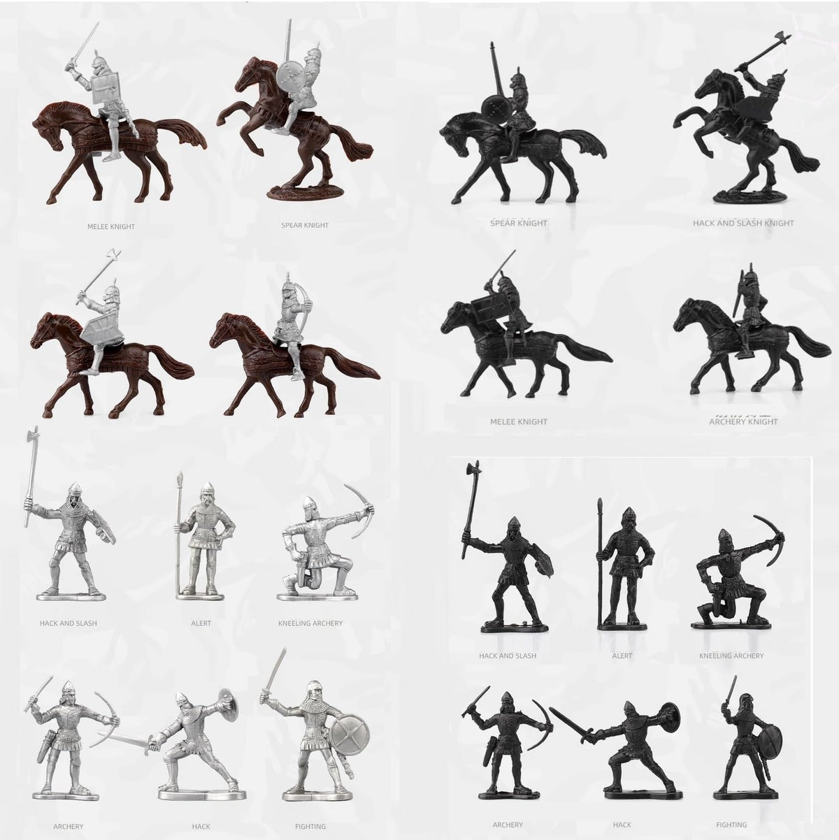 Medieval Knights Toy Soldier Cavalry Horses Set N997710