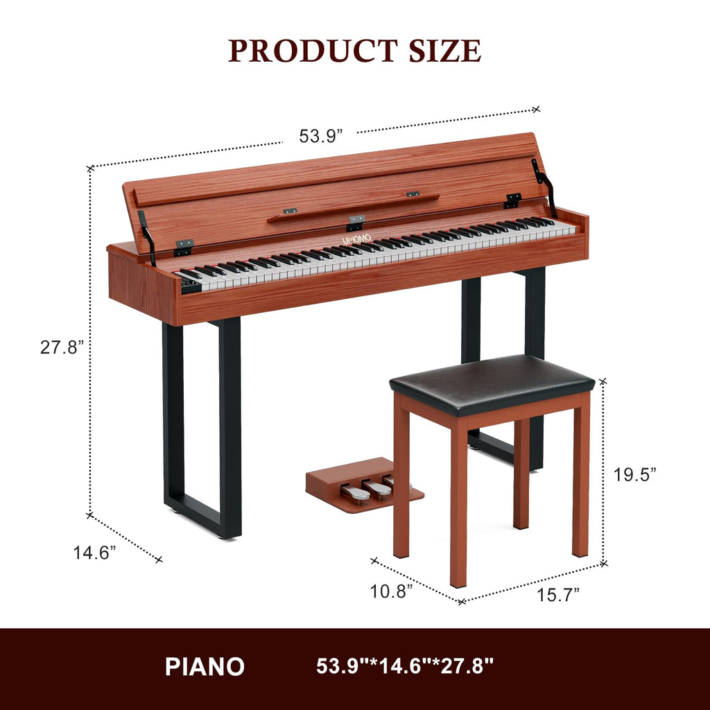 88 Key Weighted Digital Piano with Triple Pedals P36466