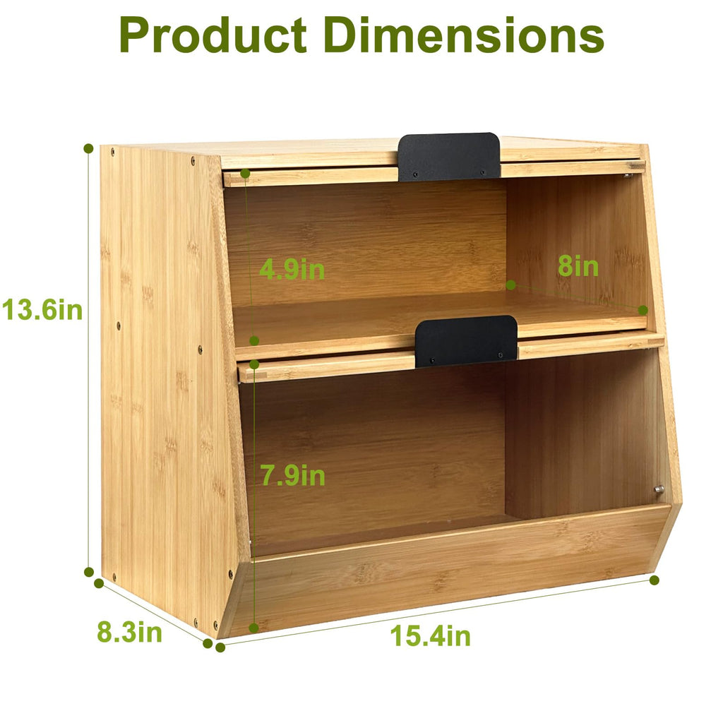 Wooden Bread Box with Window C30477