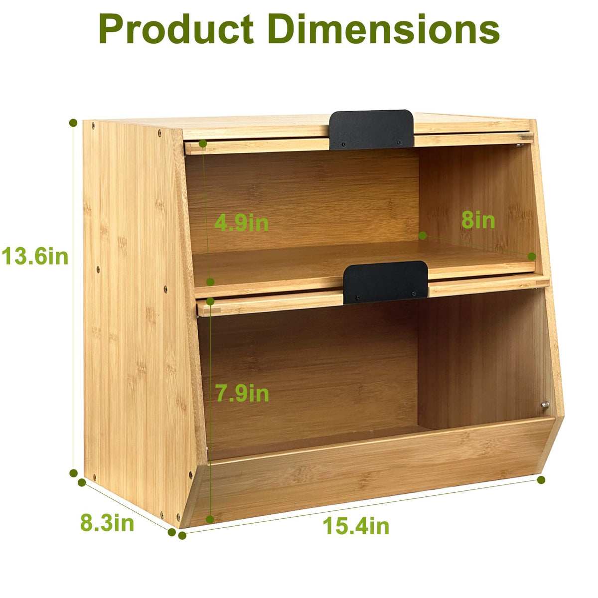 Wooden Bread Box with Window C30477