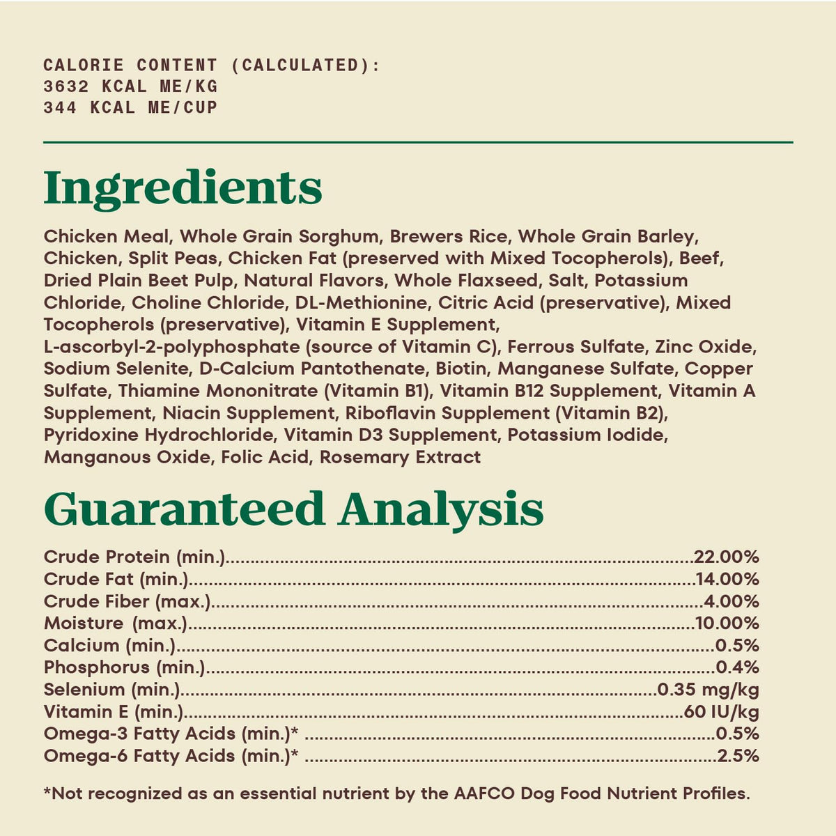 Natural Dry Dog Food Farm-Raised Beef 25 lb T995