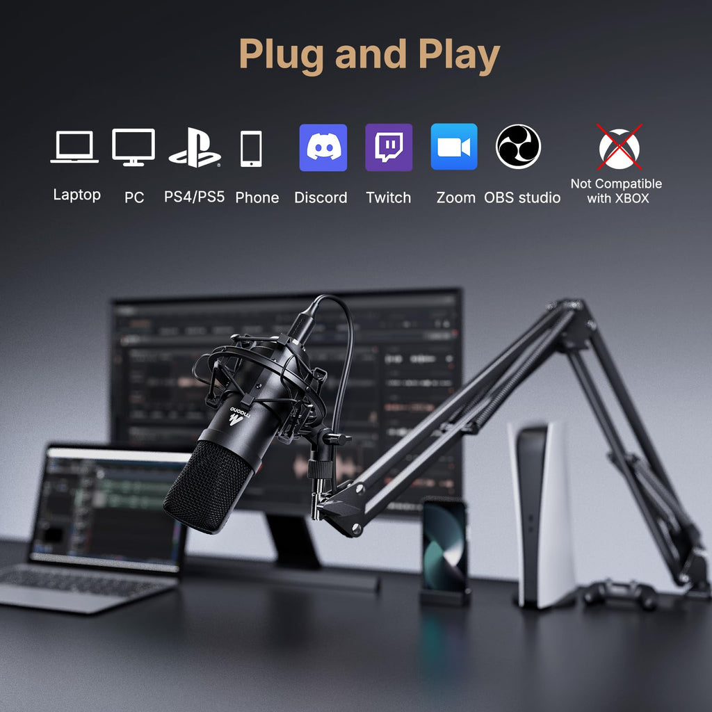 USB Microphone 192kHz/24Bit Condenser Mic Kit S736
