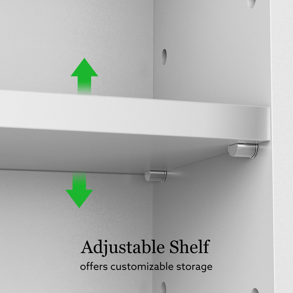 White 20x28 Inch Wall Mounted Bathroom Cabinet with Adjustable Shelf K406088