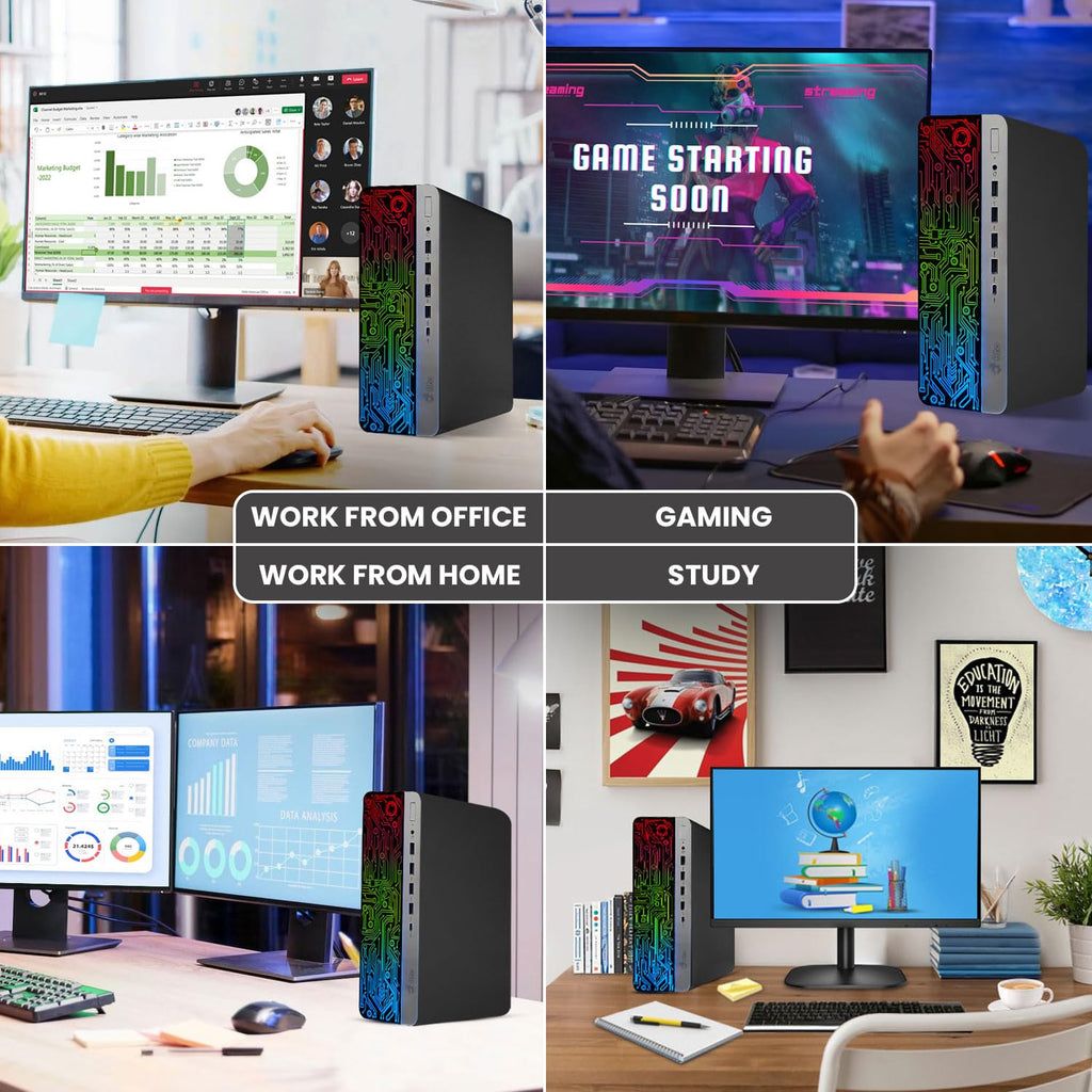 Intel Core i5 16GB DDR4 1TB SSD GT 1030 Gaming Desktop PC with 24 Inch Monitor I2368