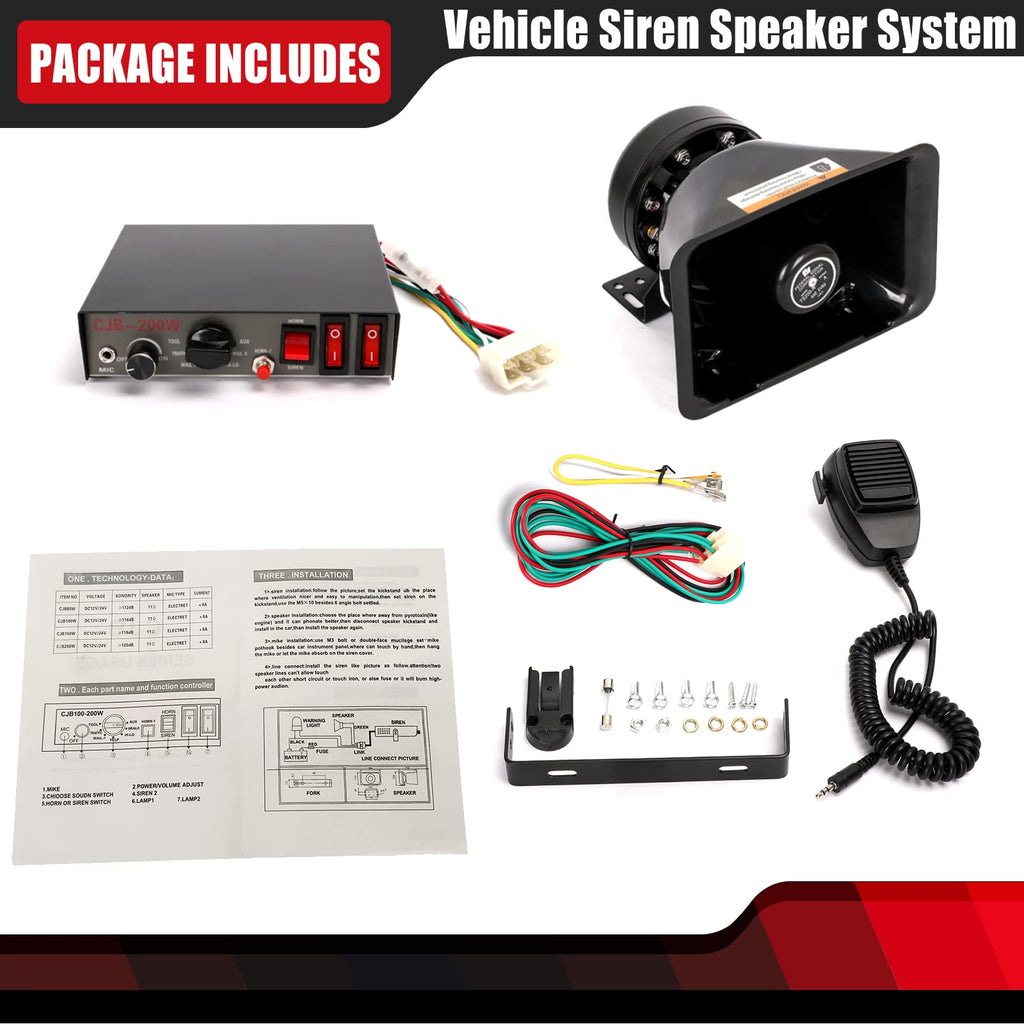 100W Wired Handheld Microphone Loudspeaker D60908