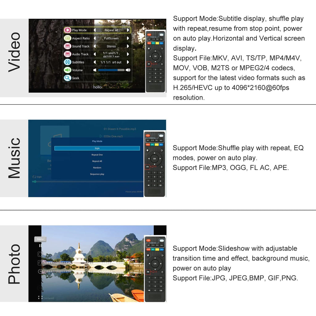 4K MP4 Media Player F4629