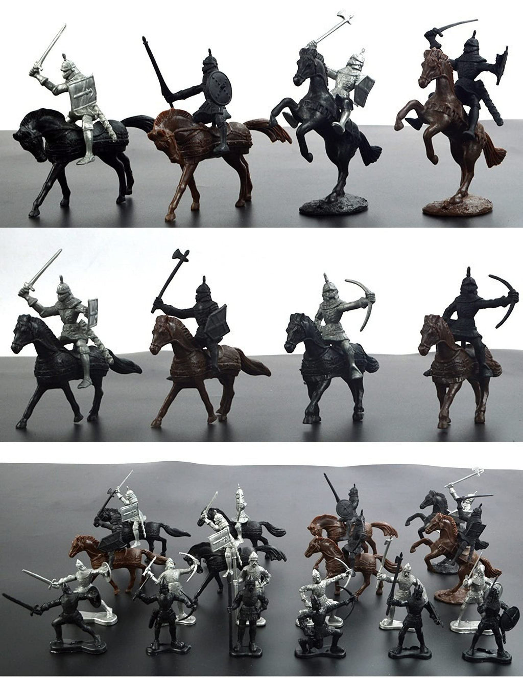 Medieval Knights Toy Soldier Cavalry Horses Set N997710