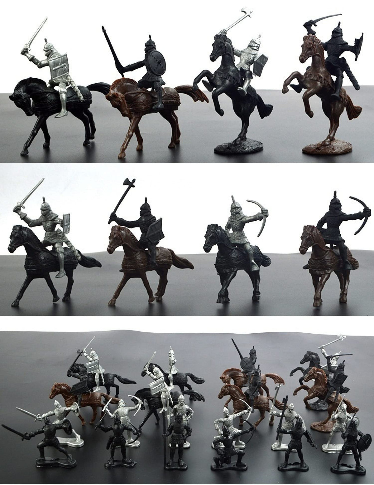 Medieval Knights Toy Soldier Cavalry Horses Set N997710