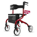 Lightweight Foldable Rollator Walker with Seat and 8" Rubber Wheels H778
