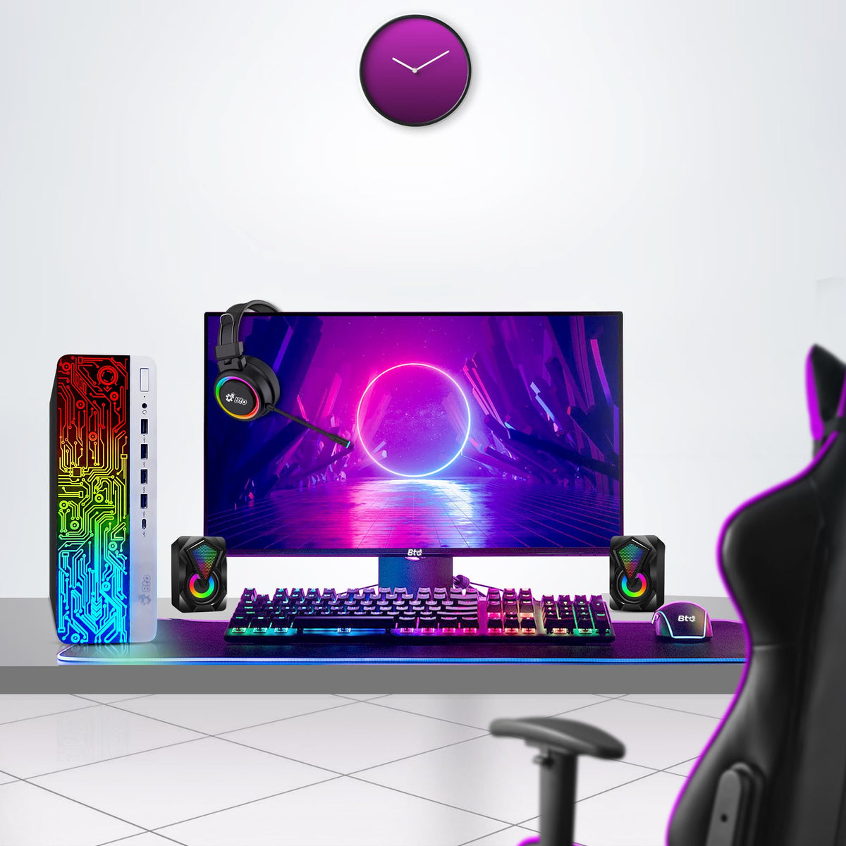 Intel Core i5 16GB DDR4 1TB SSD GT 1030 Gaming Desktop PC with 24 Inch Monitor I2368