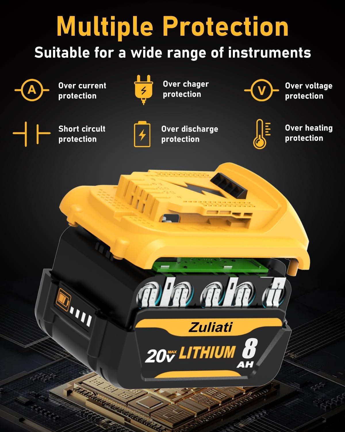 8.0Ah Replacement Battery 2PC D12993