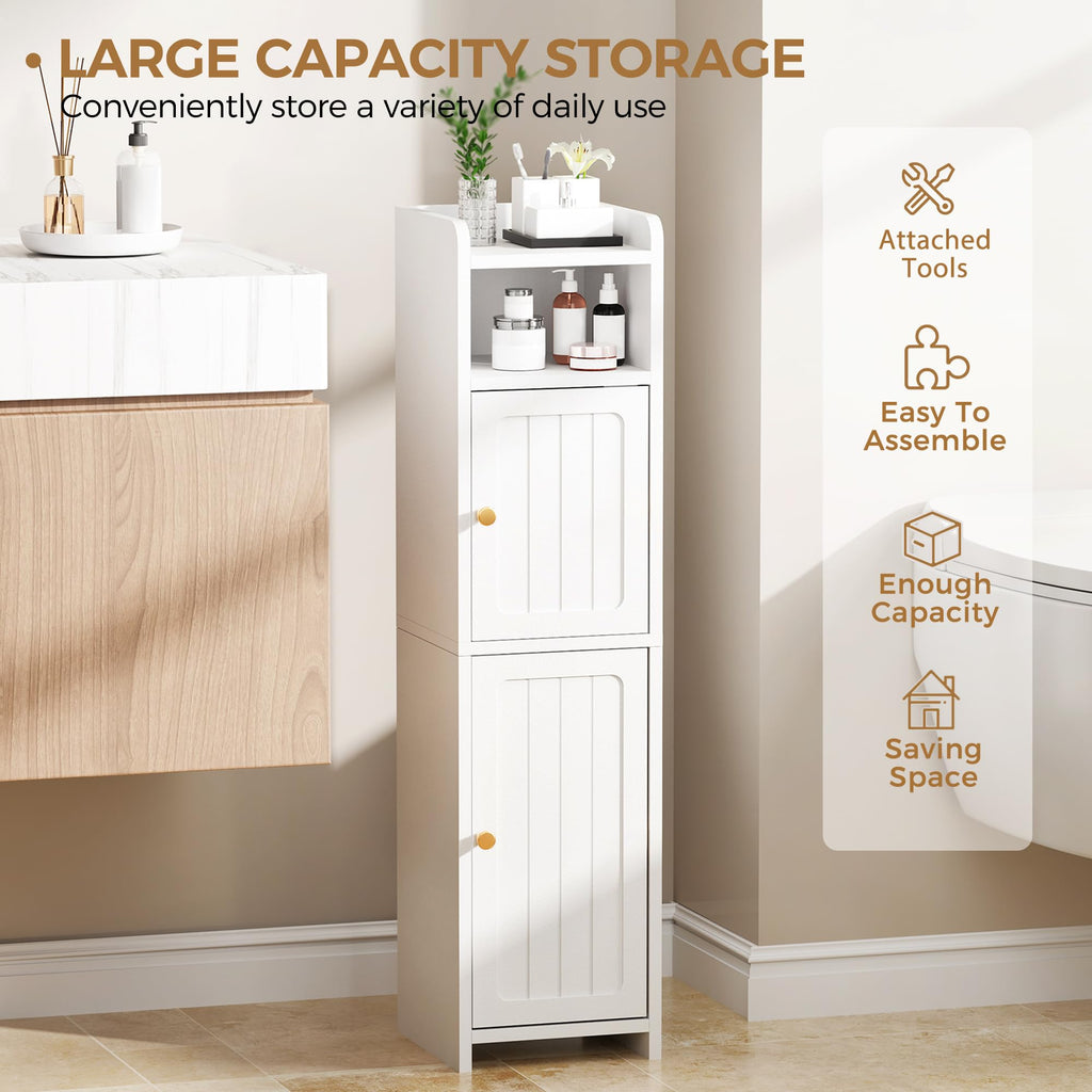 Small 2 Doors Narrow Bathroom Storage Cabinet S5122