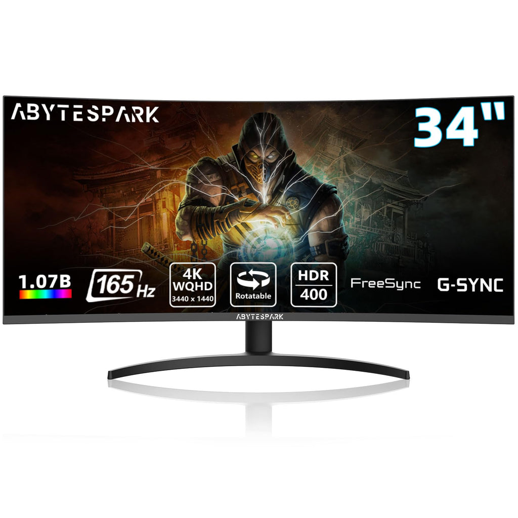 34 Inch Curved Ultra Wide WQHD Gaming Monitor 165Hz 1ms HDR400 D526