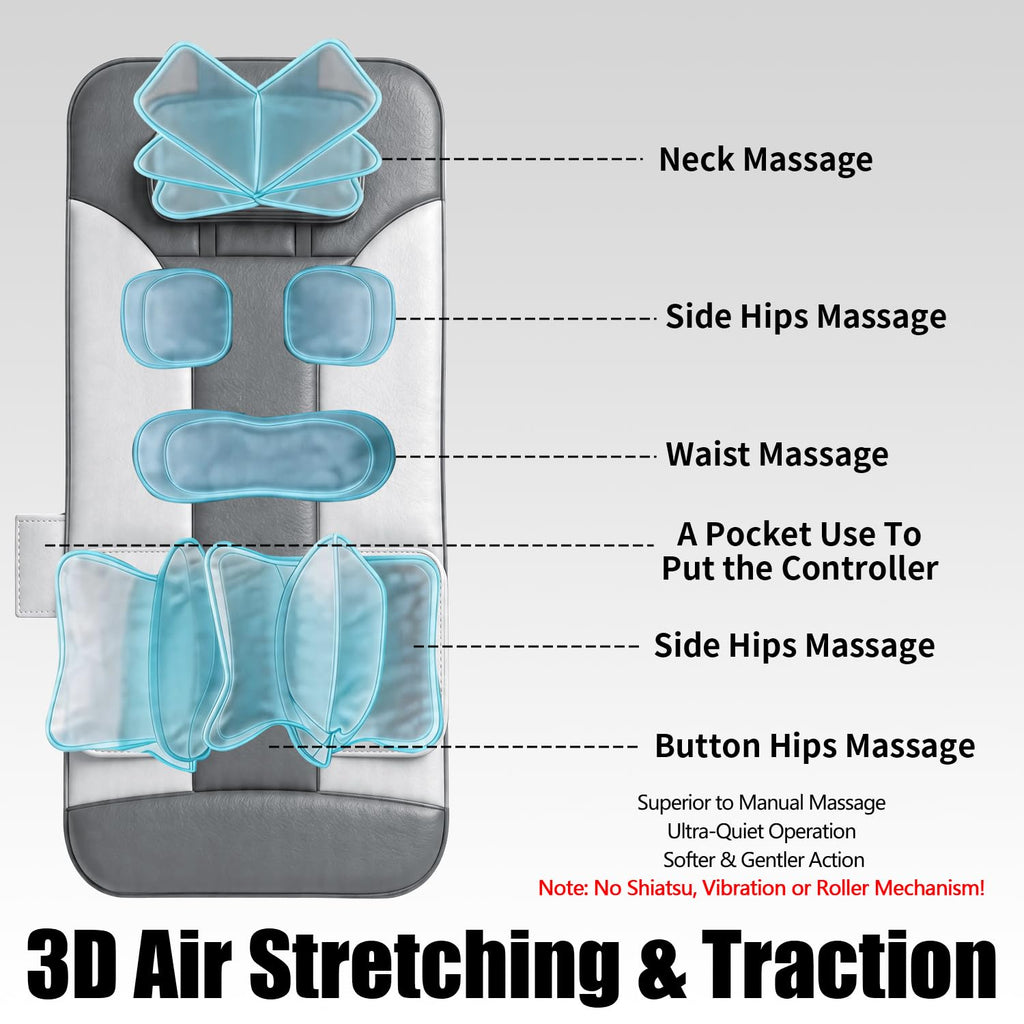 Foldable Full Body Stretching Massage Mat with Airbags J793644
