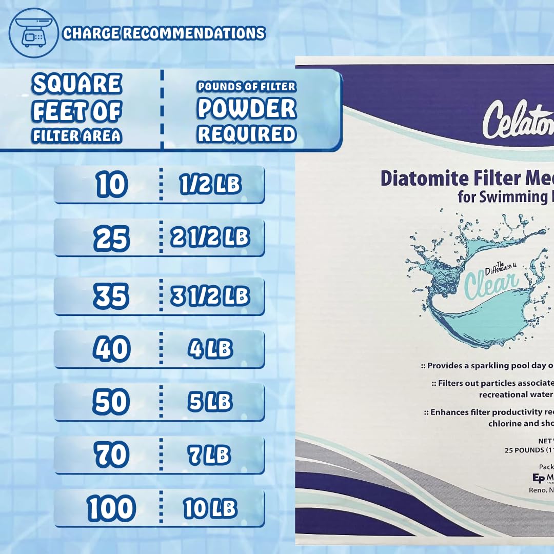 25LB Diatomaceous Earth Pool Filter Aid G6507