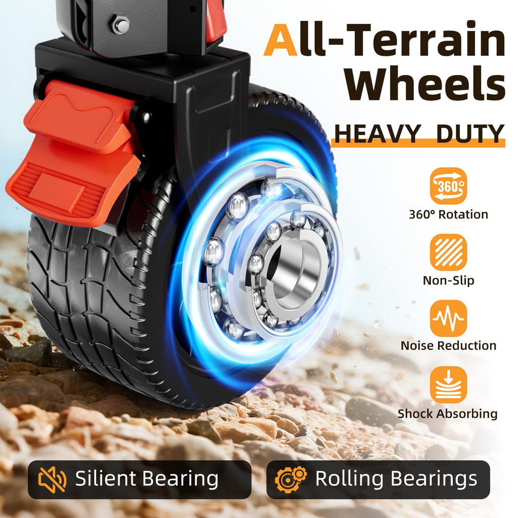 220L Collapsible Heavy Duty Folding Wagon Cart with All-Terrain Wheels T740