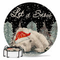 Set of 4 Absorbent Ceramic Stone Coasters with Holder B11635