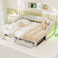Twin XL Upholstered Daybed with Trundle and 2 Drawers A938086