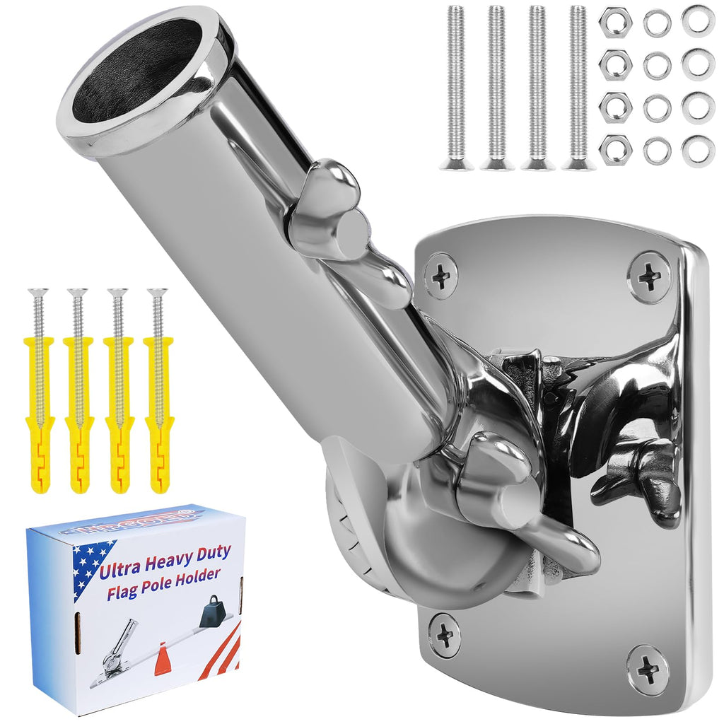 316 Stainless Steel Adjustable Flag Pole Holder S9033