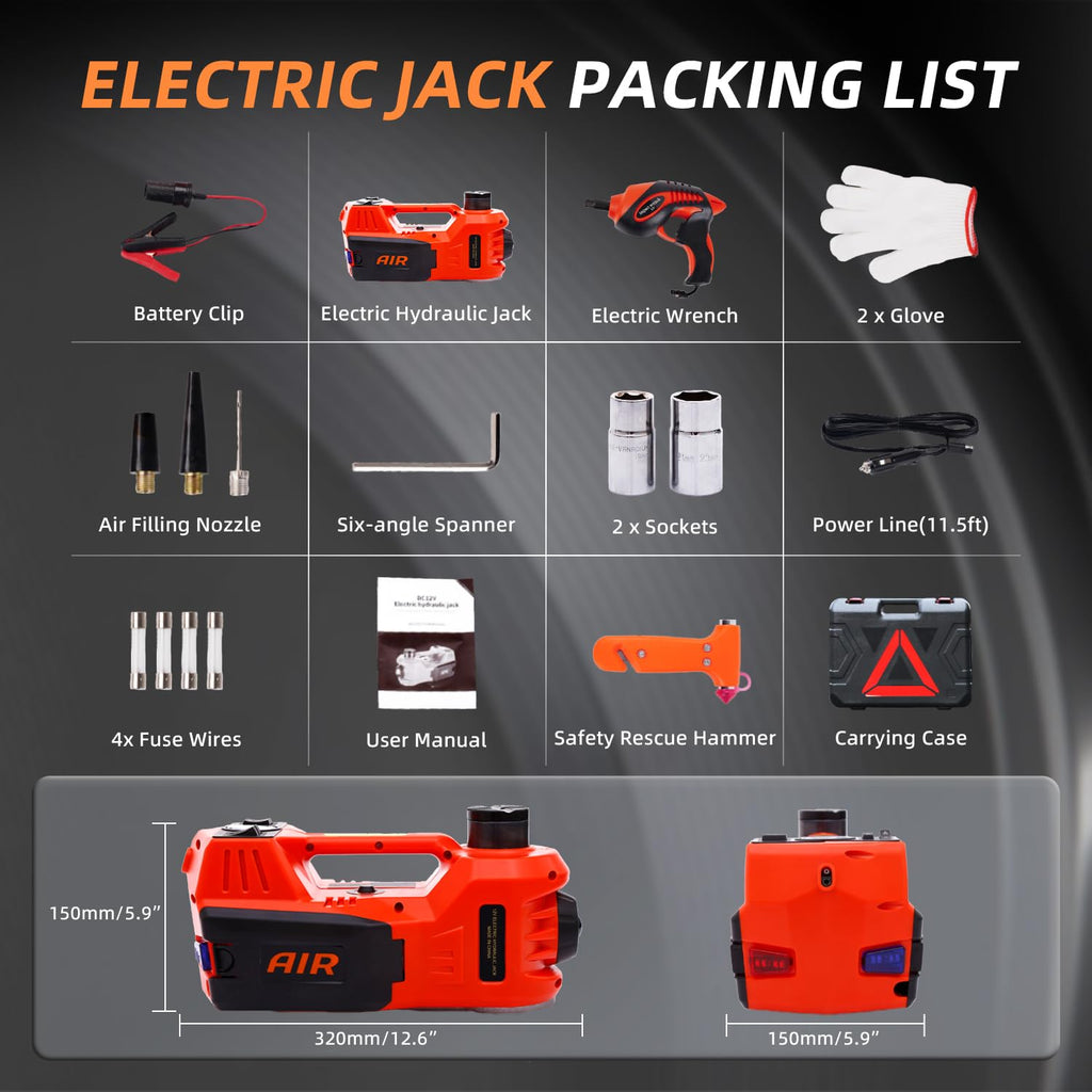 5 Ton 12V Electric Car Jack Kit Y140342