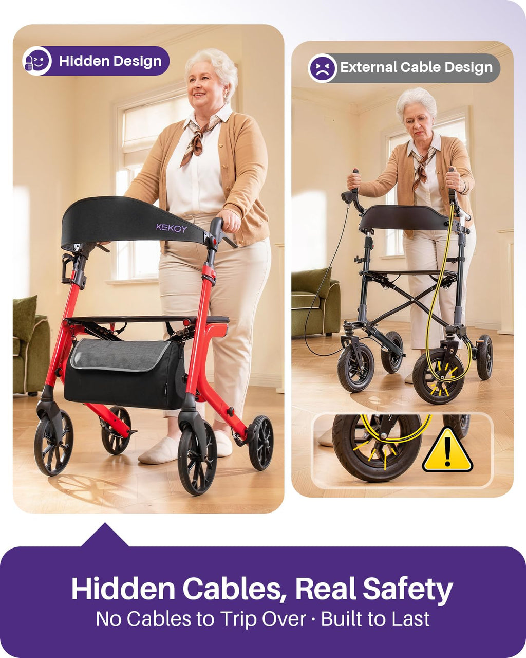 Bariatric Rollator Walker with Seat W9860