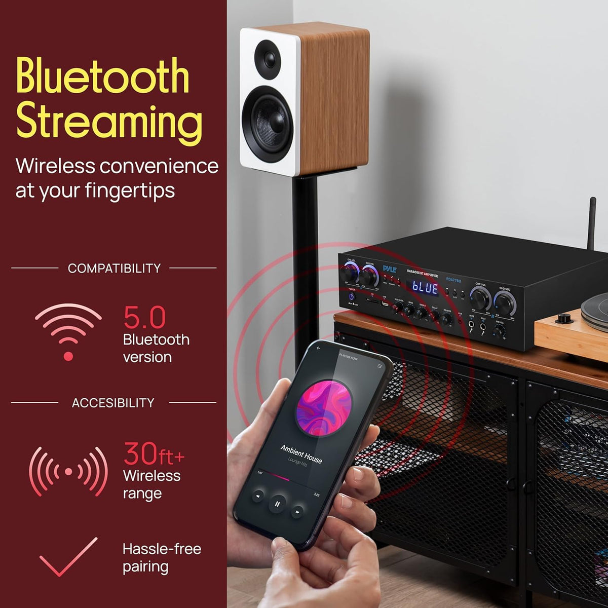 4 Channel 800 Watt Bluetooth Stereo Receiver J576532