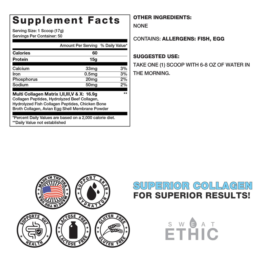 Unflavored Hydrolyzed Collagen Peptides Powder G785209