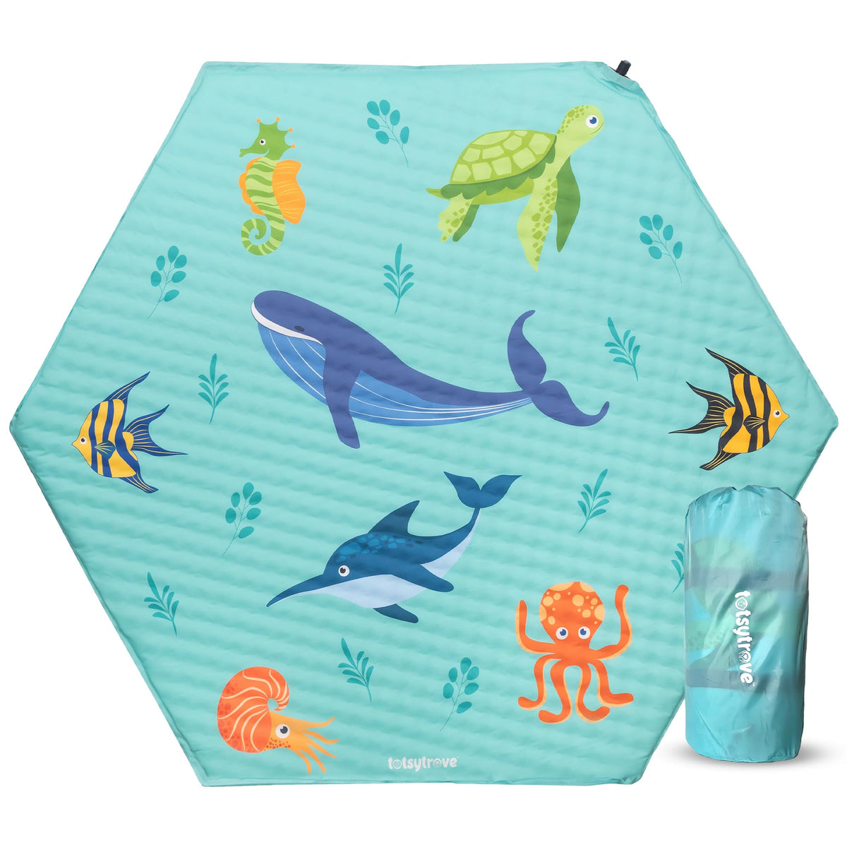 Self Inflating Hexagon Playpen Mat 52" x 45" Non-Slip Cushioned Baby Play Mat I899246