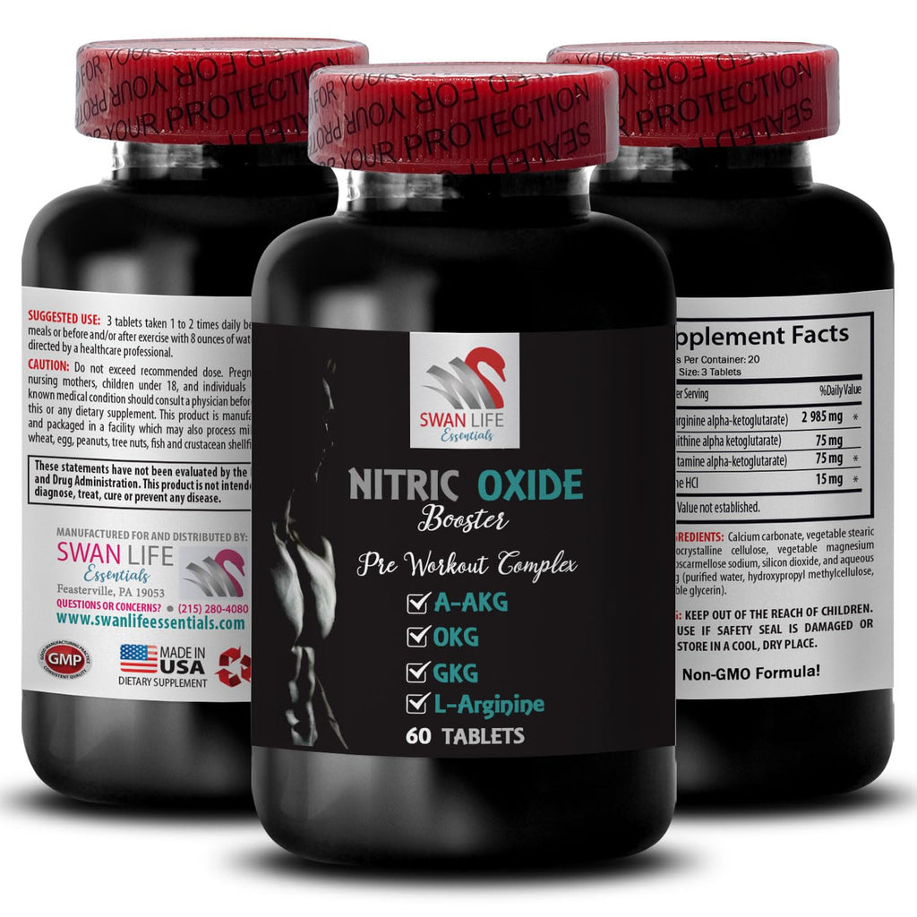 Nitric Oxide Booster Supplement 120 Tablets D589606