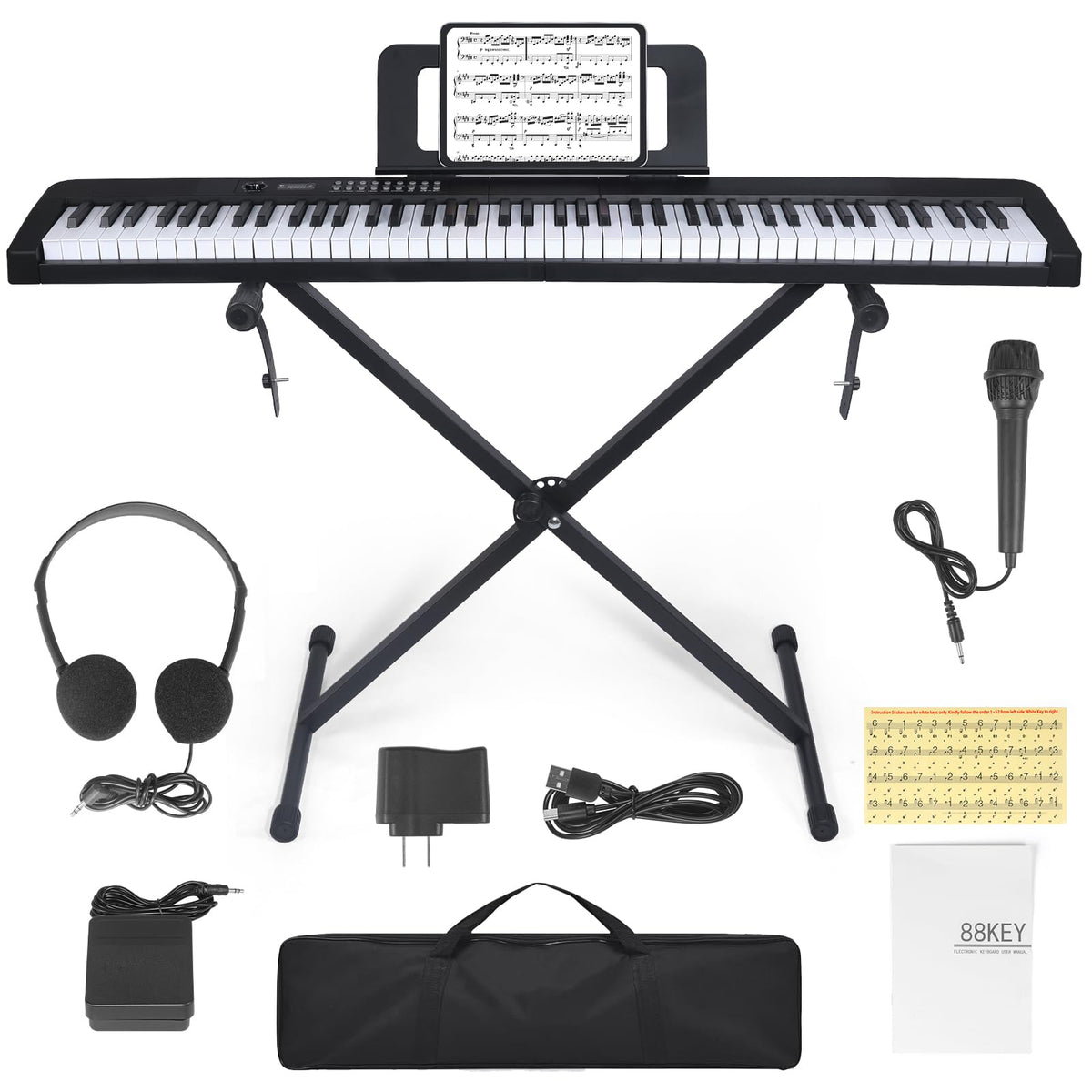 88 Key Electric Digital Piano with Semi Weighted Keys I137
