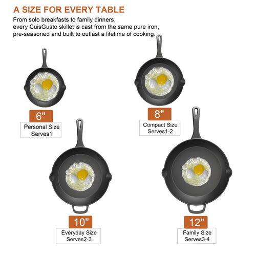 10 Inch Pre-Seasoned Cast Iron Skillet with Lid A66543