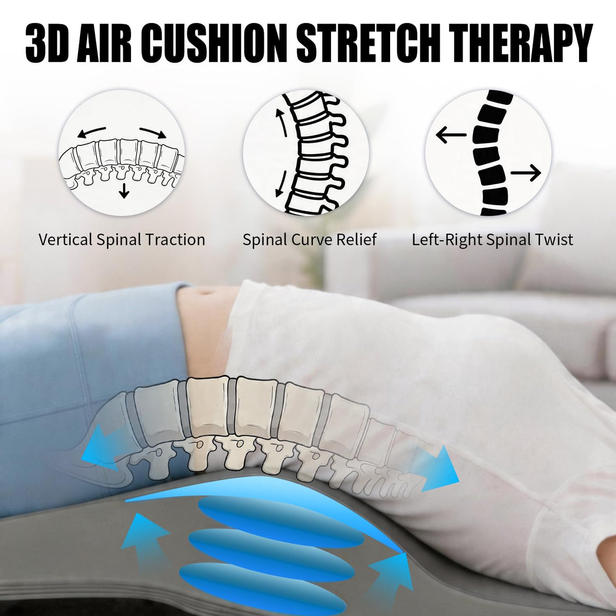 Foldable Full Body Stretching Massage Mat with Airbags J793644