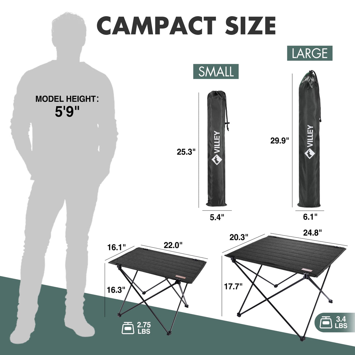 Folding Camping Table with Carry Bag Q861