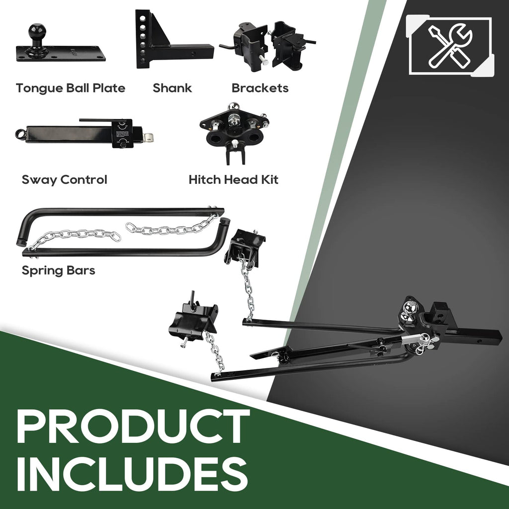 1000lb Weight Distribution Hitch Kit with Sway Control X754312