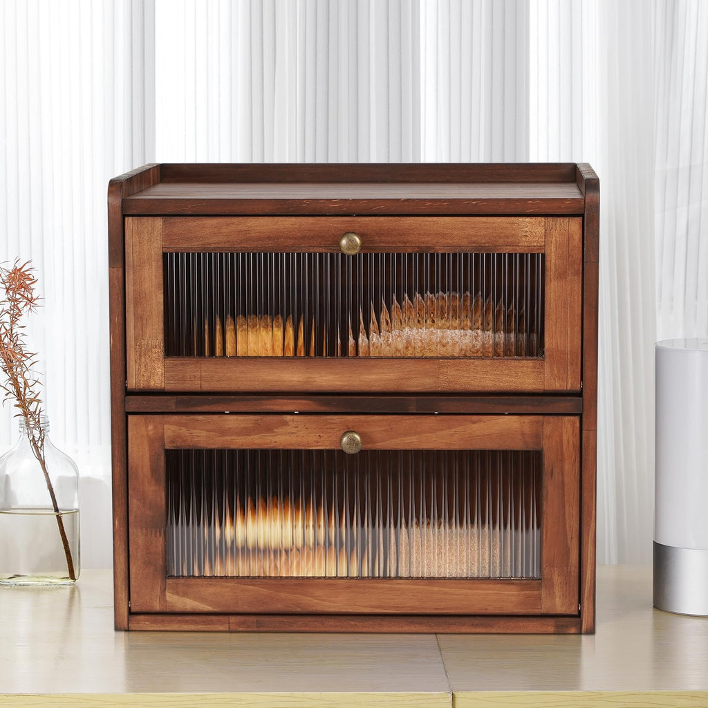 Large Wooden Bread Box U343
